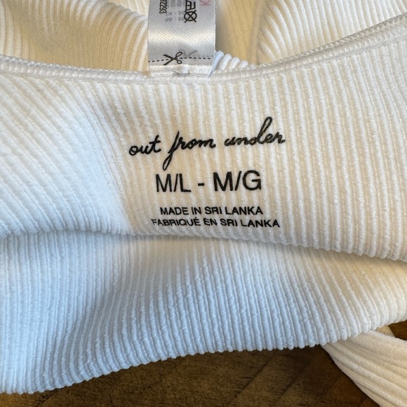 Urban outfitters Out From Under Ribbed one shoulder asymmetrical BodySuit Size M - Picture 4 of 4